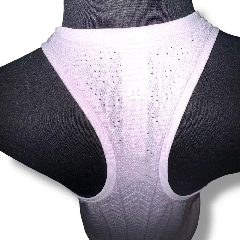 NWT LULULEMON Swiftly Pointelle Racerback Tank *Waist Herringbone Dot Pink 14
